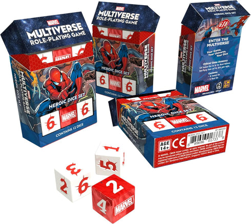 Marvel Multiverse Role-Playing Game Heroic DICE Set Acrylic Dice for Immersive Experience, Official Game Accessory for The Marvel Multiverse RPG -...