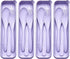Reusable Travel Utensils Set with Case, 4 Sets Wheat Straw Portable Plastic Fork Spoons Knife Camping Cutlery, Eco-Friendly BPA Free Lunch Tablewa...