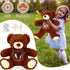 14 Inch Remembrance Bear Plush Stuffed Animal with Recorder Soft Doll Fabric Animal Toy with a Picture Frame for Baby Shower Wedding Birthday Gift...