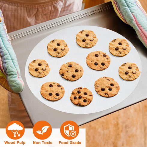 150Pcs-8 Inch Parchment Paper Rounds,Baking Parchment Paper, YUFDA Non-Stick Parchment Paper for Baking, Precut Round Parchment Paper for Tortilla...