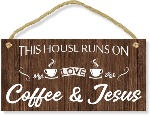 Coffee Sign - Kitchen Coffee Bar Decor - Farmhouse Kitchen Plaque 5"x10" Rustic Wood Hanging Plaque Wall Art Office Decoration Good Days Start wit...