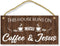 Coffee Sign - Kitchen Coffee Bar Decor - Farmhouse Kitchen Plaque 5"x10" Rustic Wood Hanging Plaque Wall Art Office Decoration Good Days Start wit...