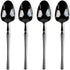 Infinity Flatware Black Disposable Teaspoons - 32 Count | Posh Premium Plastic Cutlery for Special Occasions...