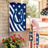Football Sport Fans Double Two Sided House Flag 12 X 18 Inch?Welcome Decorations Garden Flag,Yard Outdoor Flags Decor (Blue Stripe Design)...