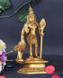 God Murugan Swami Miniature Brass Statue with Peacock, Handcrafted Decor Item for Home, Temple, Gifting & Car, 2.25 x 3 x 4.3 Inches...