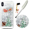 for iPhone X Case iPhone Xs Christmas Phone Case Glitter Sparkle Liquid Floating Case Shockproof Clear Soft TPU Bumper Case Xmas Santa Claus Silic...