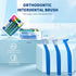 80 Count Interdental Brush Cleaners Dental Brushes Toothpick Tooth Flossing Head Oral Hygiene Angle with Portable Case Easy Use for Cleaning(Blue,...