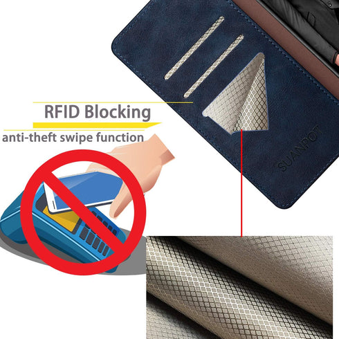 SUANPOT for Samsung Galaxy A71 5G (Non 4G Version) Leather Wallet case with RFID Credit Card Holder Flip Folio Book Phone case Cover for Samsung A...