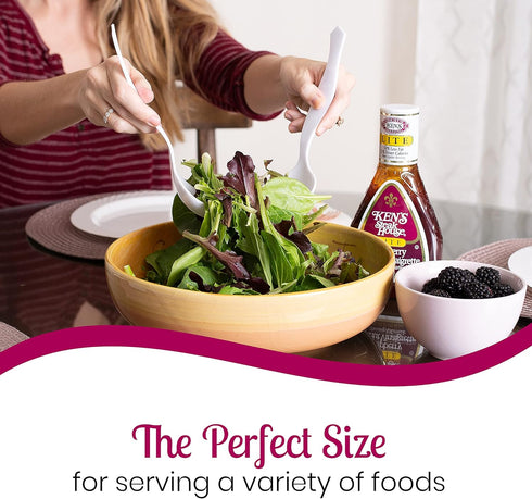 Plasticpro Disposable Plastic Serving Spoons Durable Heavy Duty Premium Serving Utensils White Pack of 12...