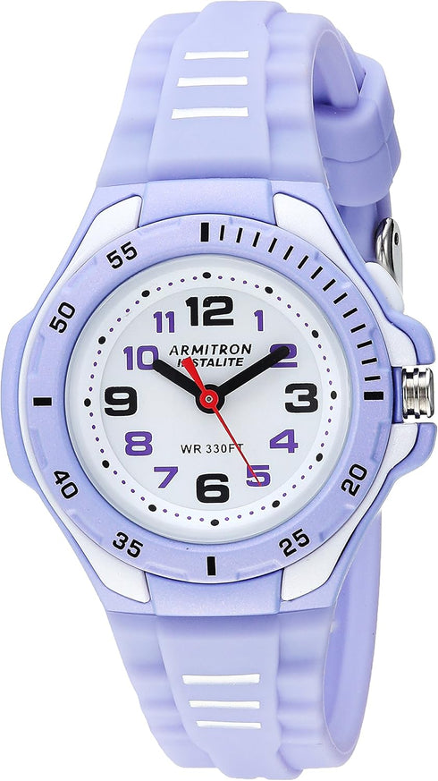 Armitron Sport Women's 25/6433PUR Easy to Read Light Purple Silicone Strap Watch...