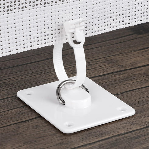 Retractable Baby Gates Floor Adhesive Hooks No Drilling (2-Pack) Prevent Babies and Pets from Going Under The Gate, Mesh Dog Gate Ground Anchor Ho...