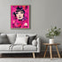 Posterizer 1 pcs-woman with pink and purple butterflies collage-Retro Art-Abstract & Modern Art-Gift for Art Lovers- UNFRAMED Wall Art...