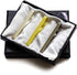 3pc Mens Tie Bar Clip for Regular Necktie, Gold Silver Black with Luxury Gift Box Set...
