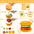 Bravmate Wooden Montessori Toys for 1 2 3 Years Old Kids, Realistic Burger & Ice Cream Toy, Stacking & Pretend Play for Little Chef, Preschool Pla...