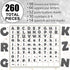 260Pcs Glitter Black Bulletin Board Letters for Classroom 4” Letter Combo Pack Set Numbers Alphabet Poster Board with Adhesive Dots Punctuation Sy...