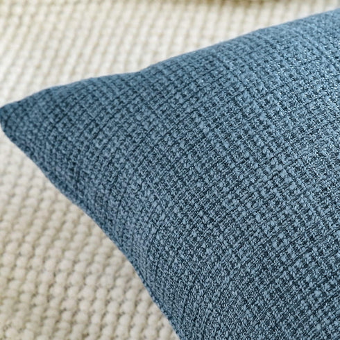 OTOSTAR Linen Throw Pillow Covers Set of 2 Decorative Square Pillowcases Cushion Covers 22x22 Inch for Home Decor Sofa Bedroom Car 55 x 55 CM Blue...