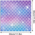 VIVIQUEN 24 Pack Mermaid Pattern Double-Sided Paper, 12-inches Purple Textured Scrapbook Paper Craft Paper Folded Flat for DIY Background Card Mak...