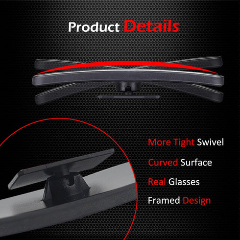 Ampper Rectangle Blind Spot Mirror, HD Glass ABS Housing Convex Wide Angle Rearview Blindspot Car Mirror for Car SUV and Truck (Framed, Pack of 2)...