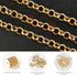 KYUNHOO Hollow Circle Chain Spool Gold Jewelry Making Chain Roll 5 Meters Aluminum Chains for Women Men DIY Craft Finding Jewelry Making Supplies...