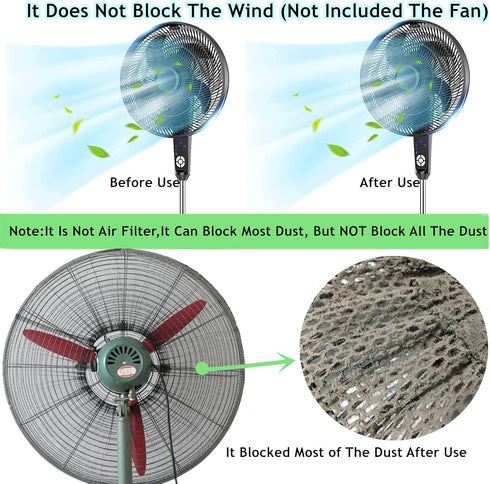 2 PACK Fan Cover for 30 Inch Industrial Pedestal Fan,Fan Dust Cover for Kids Children Finger Protection,Fan Mesh Cover for 30" Commercial Fan for ...