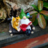 Garden Gnome Outdoor Statue, Resin Gnome Figurine with Squirrel Reading Book Hanging Decor, Resin Farmhouse Animal Hammock for Holiday Patio Yard ...