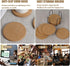 8 Pcs Drink Coasters with Holder, Thicker Cork Coasters for Drinks Absorbent for Coffee Table Wooden Coaster Set Tabletop Protection Cup Mat Bar K...