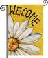 Daisy Summer Garden Flag 12x18 inches Double Sided, Seasonal Floral Welcome Farmhouse Patio Burlap Garden flag, Outdoor decoration small flag (yel...