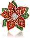 RareLove Big Size 2.2" Pretty Red Green Poinsettia Flower Christmas Pins and Brooches CZ Rhinestone Crystal Brooch Pin Gift For Women Girls Alloy ...