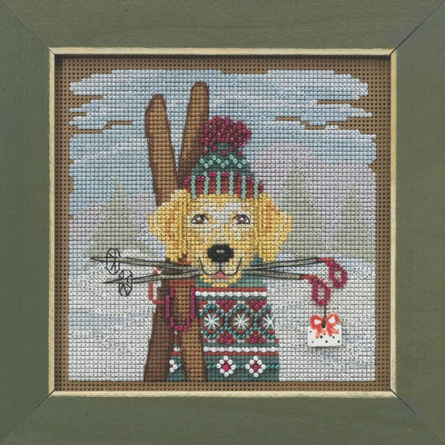 Mill Hill Ski Dog Beaded Counted Cross Stitch Kit Buttons & Beads 2022 Winter Series MH142234...