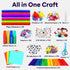 FUNZBO Arts and Crafts Supplies for Kids - Craft Kit with Glitter Glue Stick, Pipe Cleaners Craft & Craft Tools, DIY School Supplies Kit, Girls To...
