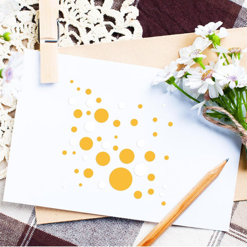 16Pcs Circle Stencils Round Polka Dot Templates Stencils Reusable Plastic Drawing Painting Template for DIY Art Craft Painting on Wood...
