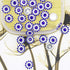 50 pcs Rhinestone Embellishments Crystal Decoration Brooch Button Flatback DIY Craft for Flower Headband Dress Accessory 14mm (Blue)...