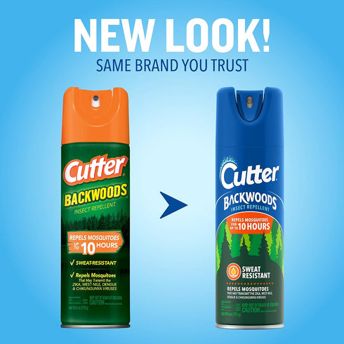 Cutter Backwoods Insect Repellent, Mosquito Repellent, 25% DEET, Sweat Resistent, 6 Ounce (Aerosol Spray)...