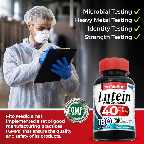 FITO MEDIC'S Lab | lutein |180 Capsules |40 mg| lutein 40mg | lutein and zeaxanthin supplements | concentrate extract | lutein 40 mg | lutein and ...