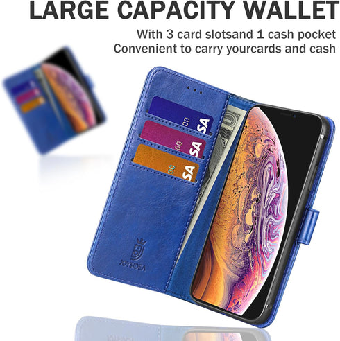 Compatible with iPhone X | XS Wallet Case, PU Leather Magnetic Flip Folio Phone Case with Credit Card Holder, Stand & Shockproof Cover for iPhone ...