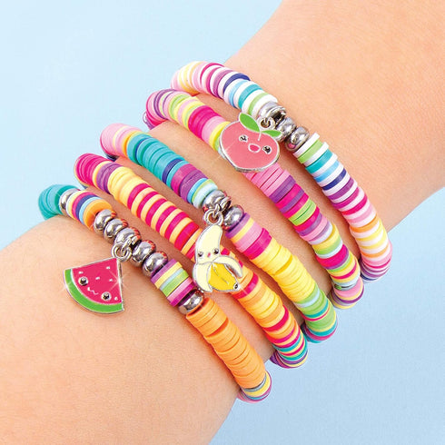 Make It Real - Heishi Beads with Storage Case - Jewelry & Charm Bracelet Making Kit with Storage Case - Friendship Bracelet Set with Beads, Charms...