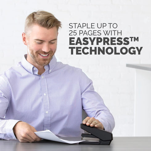 Fellowes LX850 EasyPress Office Stapler, Effortless One-Touch Stapler for Classroom, Home and Office, Holds Full Strip of Staples, 25 Sheet Capaci...