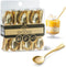 Posh Setting Plastic Mini Gold Spoons, 4 inch Gold Dessert Spoon Disposable, Small Plastic Spoons for Dessert, Tiny Little Appetizer Spoon Golden ...