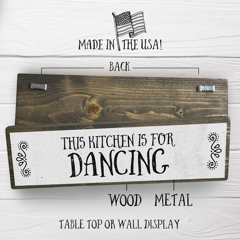 Kitchen Wood Signs (Medium - Wood And Metal, This Kitchen Is For Dancing)...