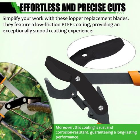 (2-Pack) Steel Replacement Blade for Fiskars Loppers - Compatible with PowerGear Bypass Lopper25" & 31" and 27" PowerGear 2 Bypass Loppers - Loppe...
