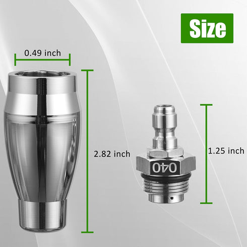 Turbo Nozzle Pressure Washer, Rotating Pressure Washer Nozzle with 1/4" Quick Connect, 7 Spray Nozzle Tips with Nozzle Holder, 3000 PSI, Orifice 4...