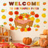 79Pcs Fall Bulletin Board Decoration Set Pumpkin Basket Cut-Outs Welcome to Our Patch Honeycomb Balls Border Trims for Autumn Thanksgiving Party D...