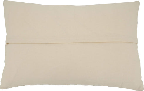 SARO LIFESTYLE Chloe Collection Woven Stripe Design Throw Pillow Cover, 16" x 24", Natural...