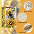Welcome Spring Summer Bumble Bee Sunflower Decorative Garden Flag, Flower Honeycomb Yard Outside Decorations, Buffalo Plaid Bow Burlap Farmhouse O...