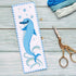 Dolphin Counted Cross Stitch Bookmark Kit for Adults - DIY Embroidery Book Marker Set with Paper Pattern, 16 Count Aida Canvas and Pre-Sorted Flos...
