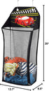 Store&Score Over The Door Hanging Kids Fun LED Race Car Light-Up Collapsible Mesh Laundry Hamper, Toy Chest, Metal Hooks Included...