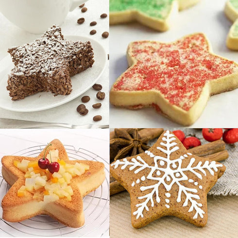 8 Inch Star Shaped Cake Pan Five-pointed Aluminum Nonstick Cake Decorating Mould Birthday/Wedding/Anniversary/Party Cake Baking Pans Tins Bakeware...