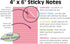 Better Office Products Lined Sticky Notes, 4 x 6, 6 Pack, 300 Sheets (50/Pad), Self Stick Notes with Lines, 4 Assorted Pastel Colors, Post Memos, ...