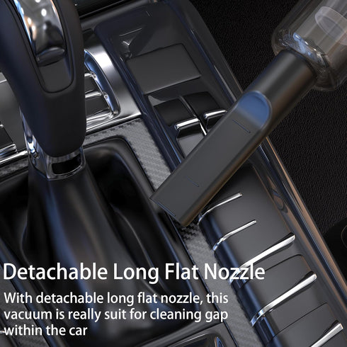 Car Vacuum, Small Car Vacuum Cordless Rechargeable with 16000PA High Powerful Suction Mini Handheld Vacuum Portable Lightweight Hand Held Vacuum C...