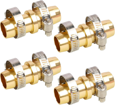Hourleey 4 Pack Garden Hose Repair Kit, Hose Connector Repair Mender Kit with Stainless Clamp, Fits 3/4"-5/8" Water Hose Repair Fittings...